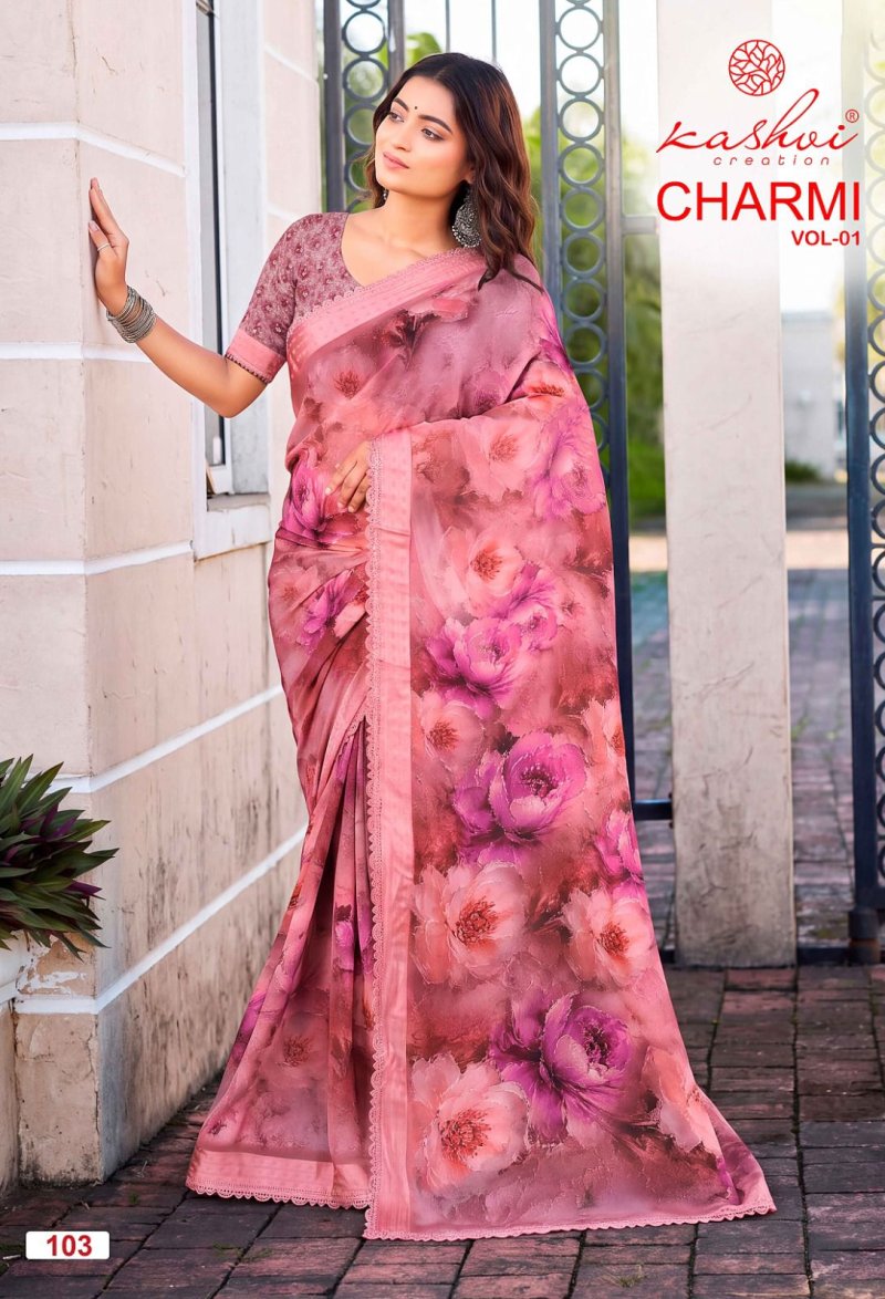 Charmi Vol 1 By Kashvi Weightless Digital Fancy Saree 